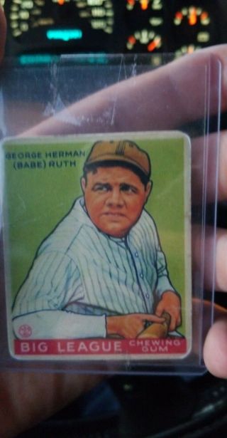 1933 Goudey Big League Chewing Gum R319 181 - Babe Ruth