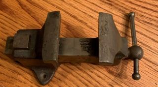 Antique Bench Vise Opens To 2 3/4 2 Inch Jaws Screws On Watchmakers Bench