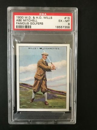 1930 W.  D.  & H.  O.  Wills Famous Golfers: Abe Mitchell 15 Psa Grade 6