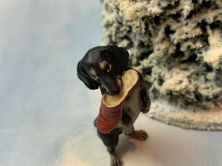 Antique Miniature Dollhouse Franz Bergman Austrian Vienna Bronze Pup With Shoe 2