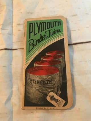 Plymouth Binder Twine Notebook Blank Pages