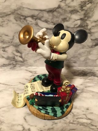 Disney Store Vintage Mickey Mouse Playing Trumpet Christmas Stocking Hanger
