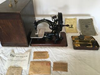 Antique Willcox & Gibbs Silent Sewing Machine In