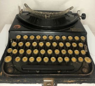 Antique Remington Portable Model 1 2 Typewriter With Case Vintage