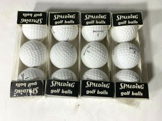 12 Vintage Spalding Pacesetter Golf Balls In Made In Usa
