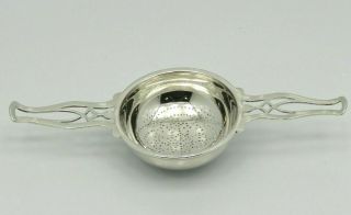Vintage Tiffany & Co Sterling Silver Double Handle Tea Strainer
