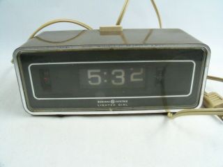 Vintage General Electric Lighted Dial Alarm Clock Ge 8128 - 4a