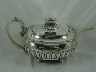 Quality,  George Iii Solid Silver Tea Pot,  1809,  750gm