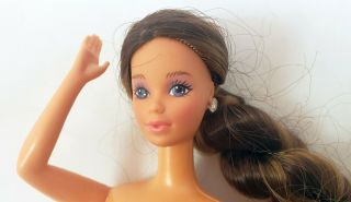 HTF Vintage Jewel Secrets Whitney Doll Mattel 1986 Brunette Steffie Face Barbie 2