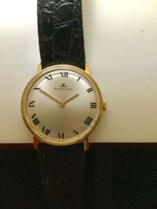 Vintage Jaeger - Lecoultre Watch 14k Solid Gold.  Cal K818/1cw Roman Numeral Dial
