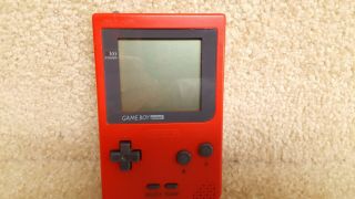 and Vintage 1996 Nintendo Game Boy Pocket Red 3