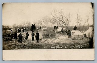 Oglala Sioux American Indians Sd Gov.  Herreid Antique Real Photo Postcard Rppc