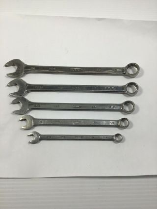 Vintage Bonney 5 Piece Sae Combination Wrench Set,  3/8,  1/2/,  5/8,  3/4,  11/16” I
