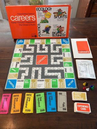 Vintage Parker Brothers Careers Board Game 1970’s Complete W Instructions Look