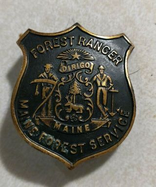 Vintage - Obsolete 1940s - 50s Forest Ranger Bade - Maine State - Full Size