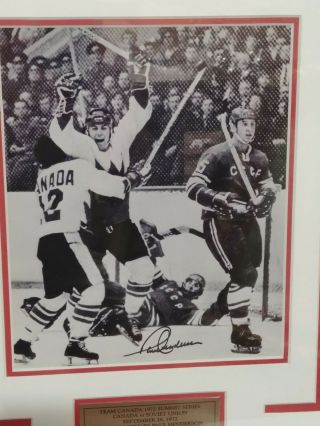 1972 Summit Series Team Canada Display Signed Paul Henderson 2