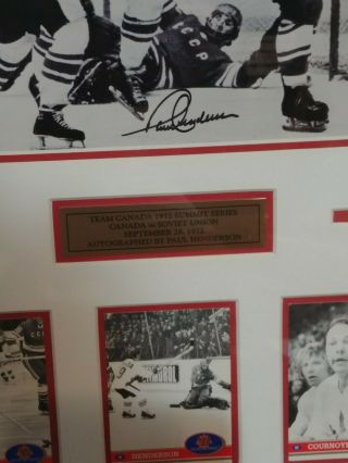 1972 Summit Series Team Canada Display Signed Paul Henderson 3