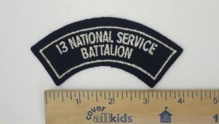 Australian Army Shoulder Patch Post Ww2 Vintage 13 National Service Battalion