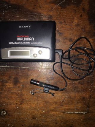 Vintage Sony Walkman Professional Stereo Cassette Recorder Wm - D6c W/ Leather Cas