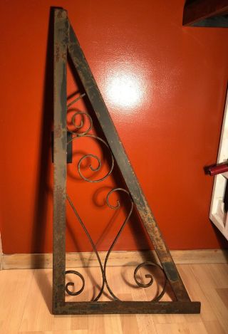 Vintage Wrought Iron Sign? Bracket Wall Bracket Scroll Architectural Salvage 36”