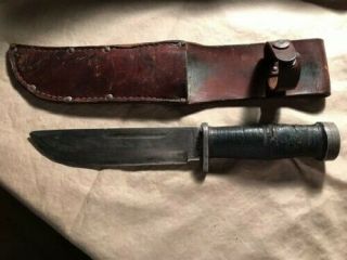 Vintage Mid - Century Cattaraugus 225q Ww Ii Us Military Fighting Knife