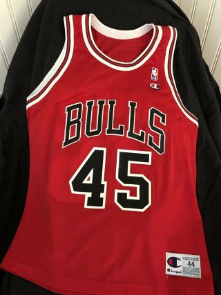 Michael Jordan Vintage 45 Chicago Bulls Champion Jersey.  Size 44.  Gently