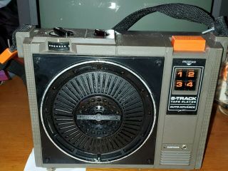Vintage 1974 General Electric Model 3 - 5505c Portable 8 Track Tape Player 10w 3/3