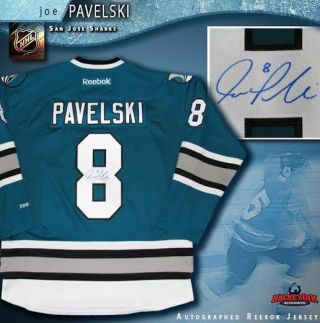 Joe Pavelski Signed San Jose Sharks 25th Anniversary Teal Reebok Jersey