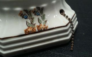 Vintage Ceramic Porcelain Ceiling Light Fixture Flush Mount Floral 3