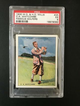 1930 W.  D.  & H.  O.  Wills Famous Golfers: C A Whitcombe 25 Psa Grade 5