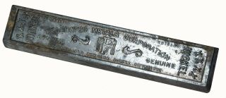 Vintage Nickel Ingot (babbitt) Federated Metals Corp.
