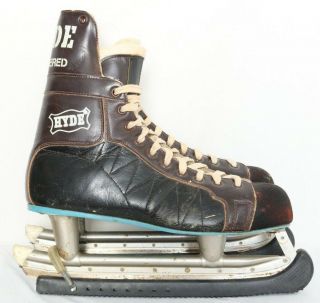 Vtg Hyde Registered 34291 Nhl Black Blade Covers Ice Hockey Shoe Skates Mens 9.  5