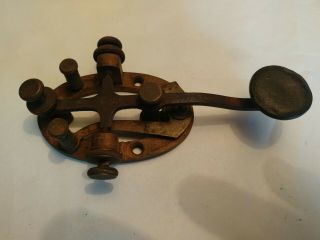 Vintage Metal Straight Telegraph Key For Ham Radio Cw Morse Code