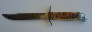 Vintage Western Field Hunting Knife Usa Pat.  No.  1967479