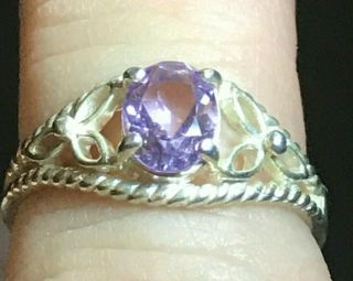 Vintage Avon - Sterling Silver And Amethyst Ring - Rj Graziano Designer