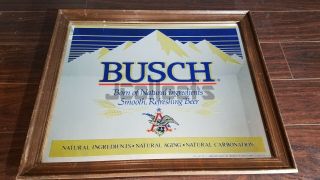 Anheuser Busch Mirror Sign Framed,  Vintage Beer Advertising,  Bar Man Cave Decor