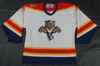 Rare Vintage Ccm Florida Panthers Nhl Hockey No Name Blank Away Jersey 90s Sz M