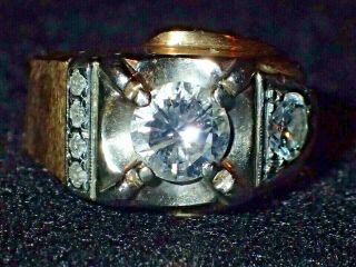 Vintage Estate Diamond & 14k Gold Ring 1,  Carat 6 Stones - Scrap / Repurpose Vg,