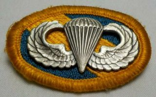 Vintage Wwii Us Army Paratrooper Jump Wings Airborne Pin Patch Badge