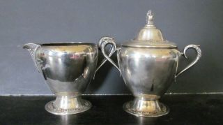 Vintage Rogers & Brothers Silver Plate Sugar And Creamer Set