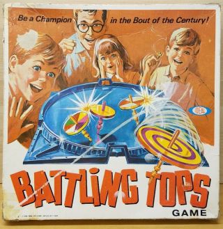 Vintage Battling Tops Board Game Ideal White Box 1969