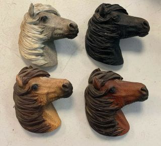 Bossons Fraser Art Vintage Horse Head Wall Decor X4 Made In England 1966