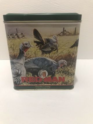 Vintage 1996 Redman Tobacco Tin Canister Limited Edition The Wild Turkey