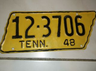 Antique Tennessee 1948 License Plate