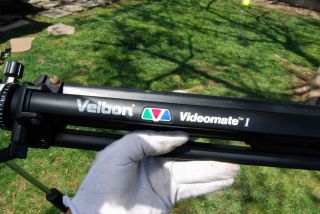 Vintage Velbon Videomate 1 Tripod Vel Flo 5 Fluid Head Mini Pro Ph - 24b 64 "