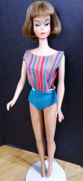 HTF Spectacular Vintage Long Hair Medium Color Nutmeg American Girl Barbie Doll 3