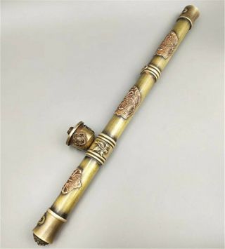 Chinese Bronze Old - Fashioned Smoke Rod Tobacco Pipe Smoking Paraphernalia