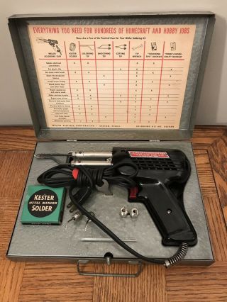 Weller Vintage Soldering Gun 250watts With Metal Carry Case Plus Tips