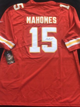 Patrick Mahomes Signed Autographed Kansas City Chiefs Nike Jersey