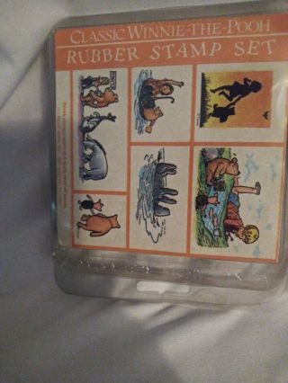 Rubber Stamp Vintage Classic Winnie The Pooh Disney Set All Night Media
